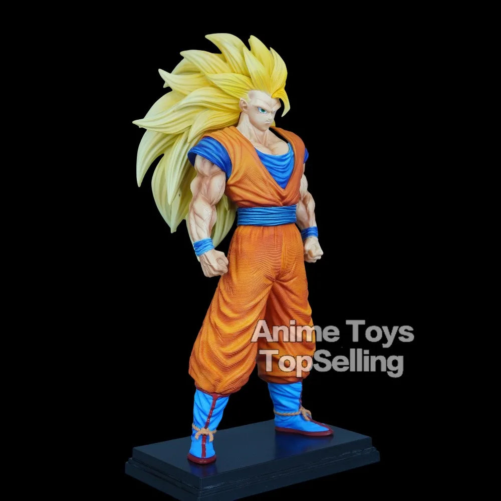 31.5cm/12.4in Anime Dragon Ball Figure Super Saiyan 3 Goku Action Figures Pvc Collection Model Toys for Children Gifts