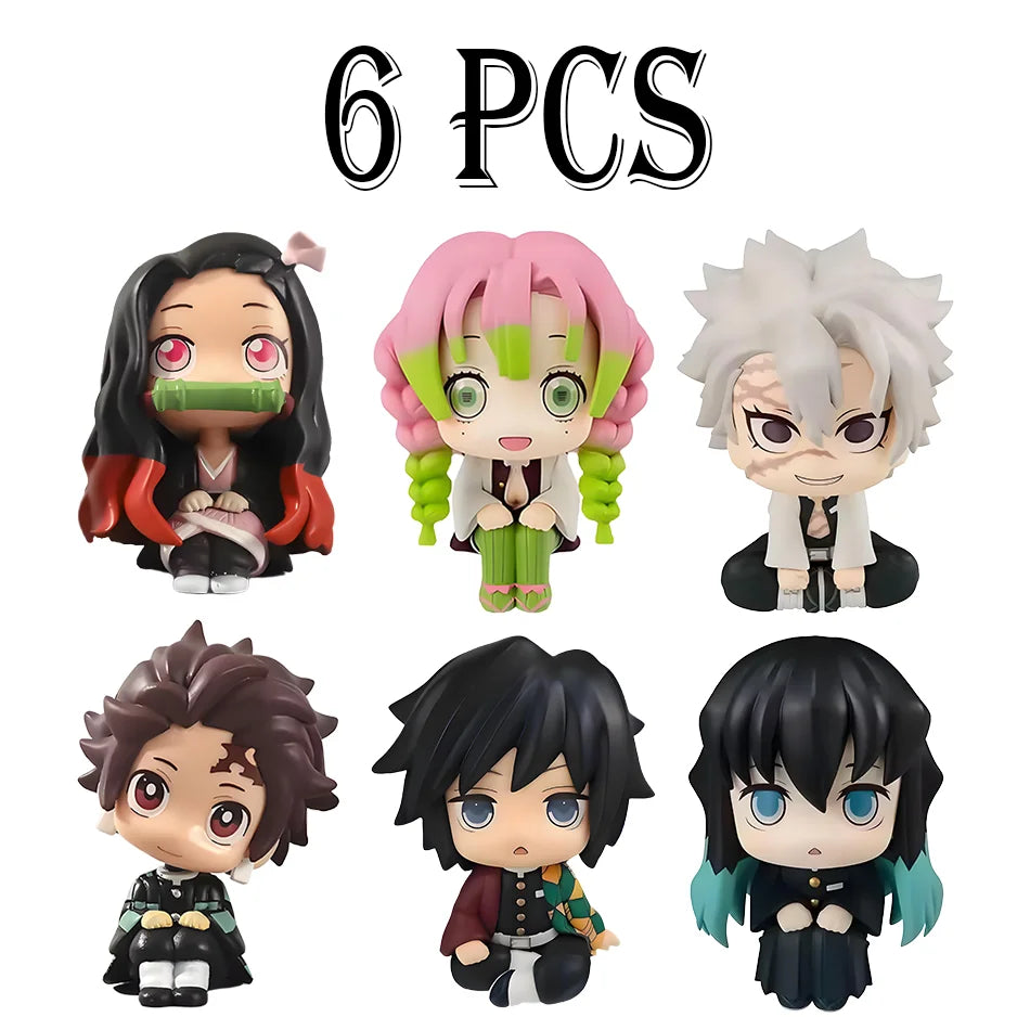 Anime Demon Slayer Kamado Tanjirou Kamado Nezuko Action Character Model Toy Series Doll Children's Birthday/Christmas Gift Toy