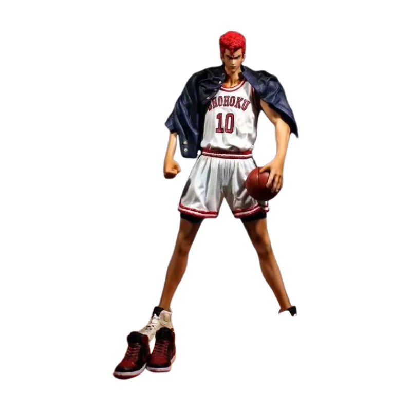 33cm Slam Dunk Sakuragi Hanamichi Standing Posture  Anime Figure Model Statue Boys Collection Desktop Decoration Ornament Toys