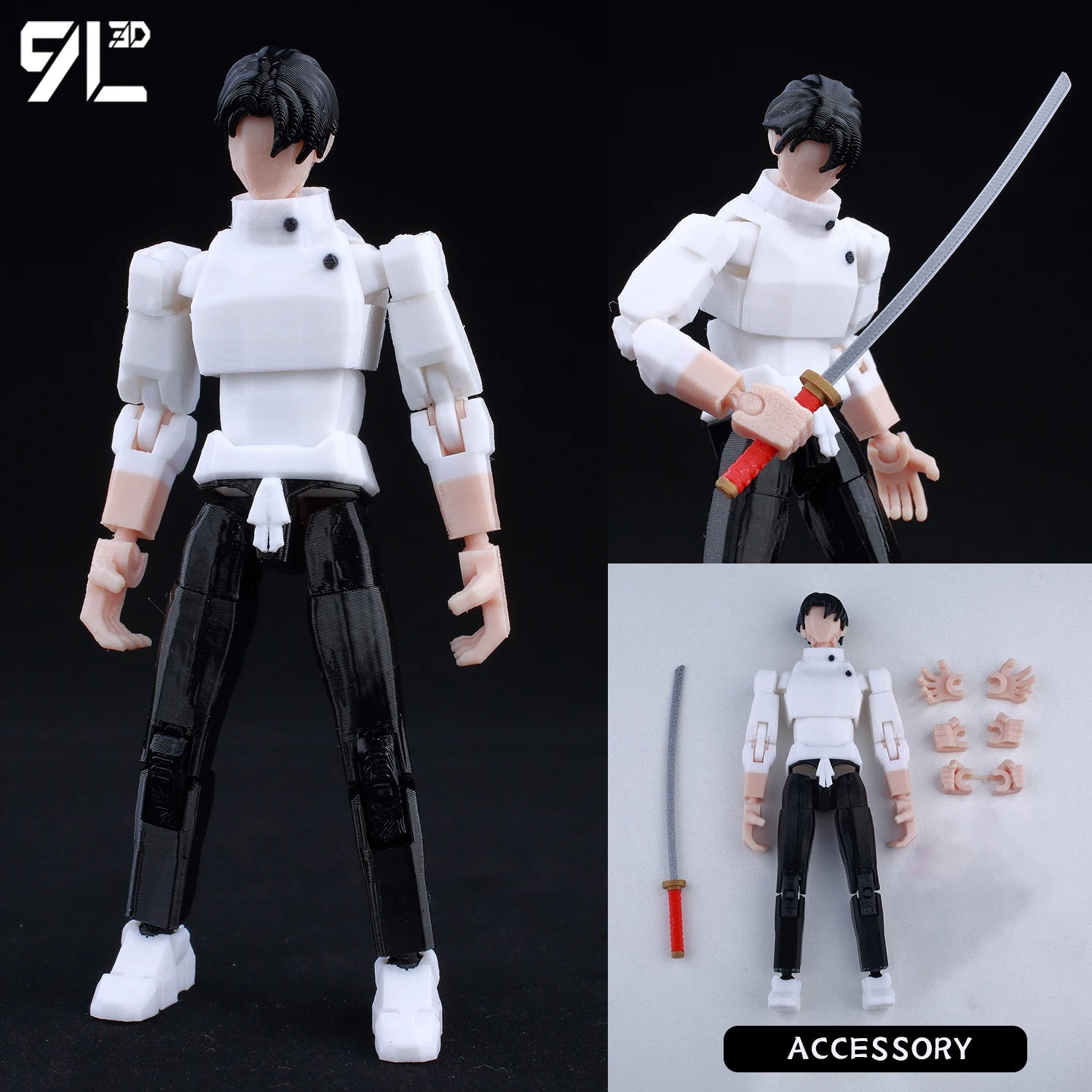 9L3D Printed Jujutsu Kaisen Mahoraga Figure Dummy13 Lucky13 Multi-Jointed Poseable Anime Model Collectible Toy Gift