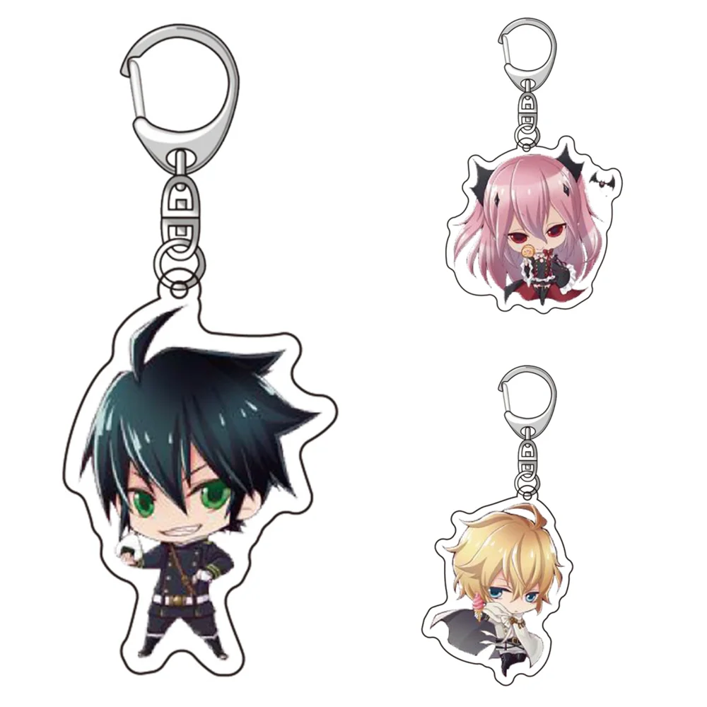 6CM Anime Seraph of the End Acrylic Keychain Model Cosplay Charm Characters Ornament Accessories Goods Collection Gifts