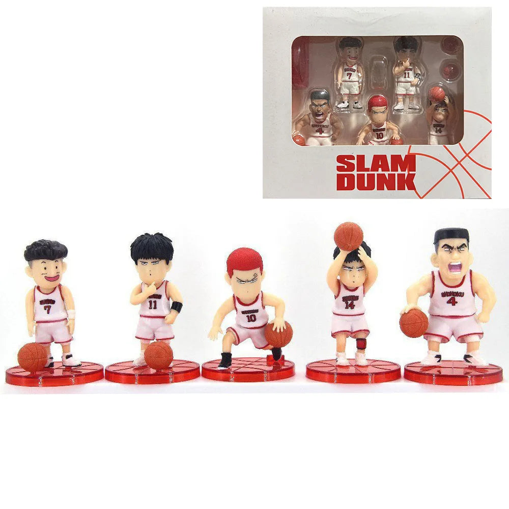 6CM Anime Slam Dunk Sakuragi Hanamichi SHOHOKU Basketball Team Figure Animation Model Toys Gifts Collection Ornaments PVC Suit