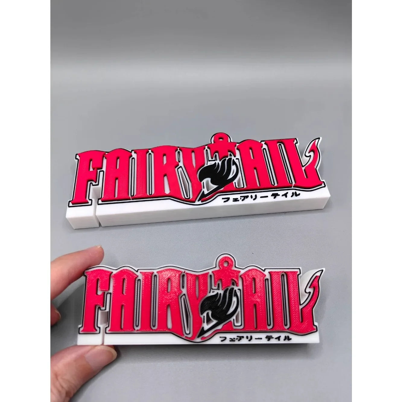 Anime Fairy Tail 3D Printed Model Doll Title billboard Ornament for Natsu Lucy Figure Display Prop Cosplay Exhibition Stand Toy