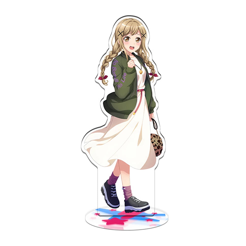 Charm Anime Fan Gift HD Character Acrylic Stand BanG Dream Game Poppin'Party Hanazono Tae Kokoro Tsurumaki Yukina Minato Roselia