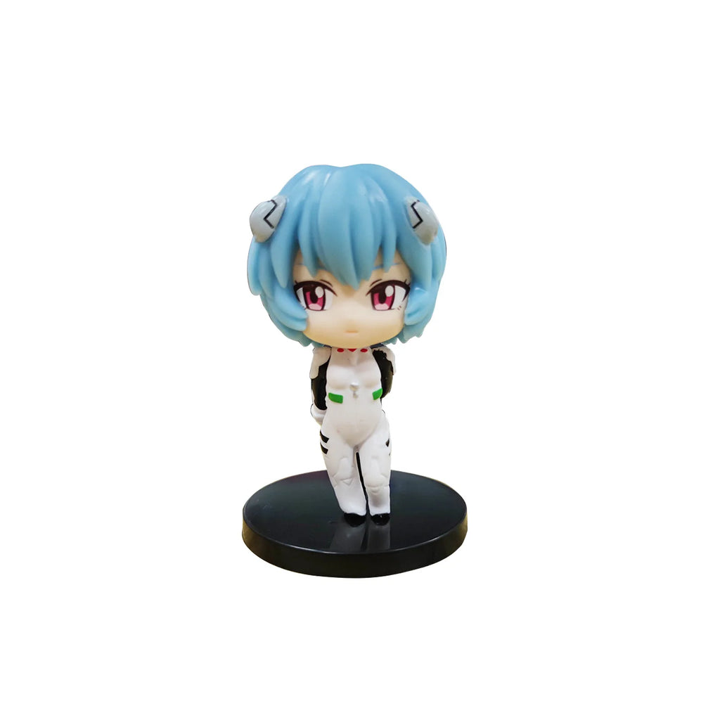 Bandai 1Pcs Random Style 10CM 2025 Anime EVA Asuka Ayanami Rei Q version Kawaii Figure PVC Model Toys Doll Gift