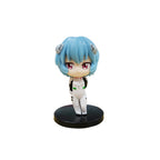 Bandai 1Pcs Random Style 10CM 2025 Anime EVA Asuka Ayanami Rei Q version Kawaii Figure PVC Model Toys Doll Gift