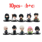 Q Posket Figure Wholesale Demon Slayer Mini Figurine 5Pcs 10Pcs 12Pcs 15Pcs Sets Kimetsu No Yaiba Small PVC Dolls Desktop Decora