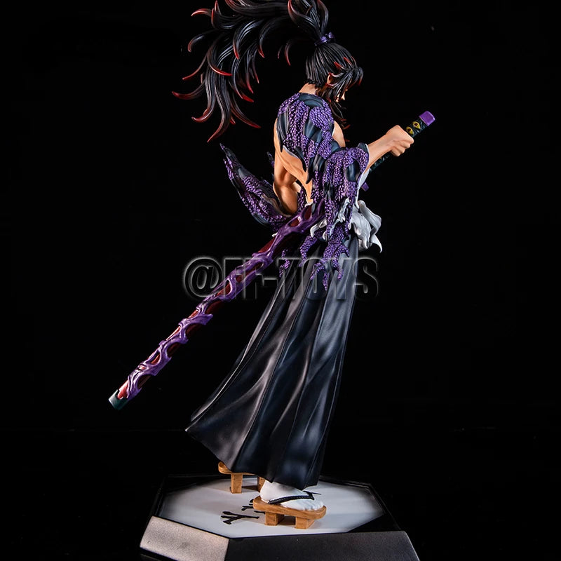 32CM Anime Demon Slayer Kimetsu No Yaiba Figure Kokushibo PVC Action Figures GK Statue Model Doll Toys for Children Gifts