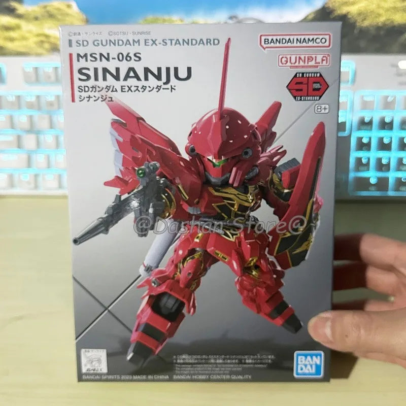 BANDAI SD Gundam Sinanju Model Kit EX Standard 013 Assembly MSN-06S Collection Strike Freedom Unicorn Wing GUNDAM Action Figure