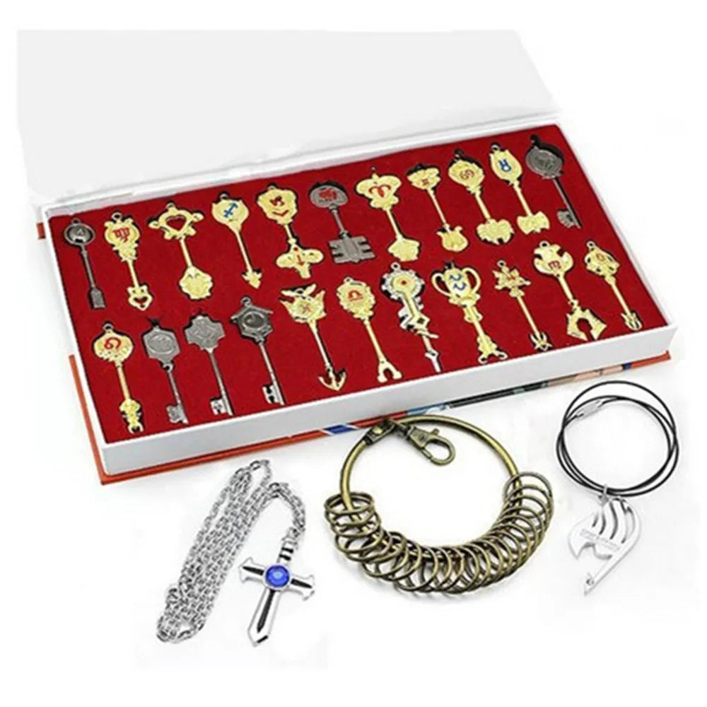 25pcs/set Anime Figure Elza Lucy Cosplay Keychains Pendant Brinquedos Action Figure Keyrings Accessories Doll Toys