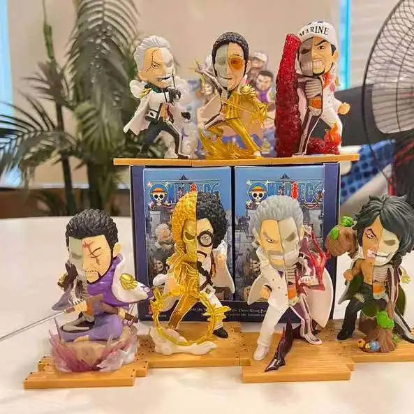 Mightyjaxx One Piece 8th Generation Navy Admiral Authentic Collectible Anime Figure Blind Box Half Dissection Series Trendy Gift