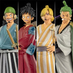 One Piece 17cm Anime Figure Luffy Zoro Chopper Yamato Nami Robin Anime Statue Action Figure Collection Model Kid Toy