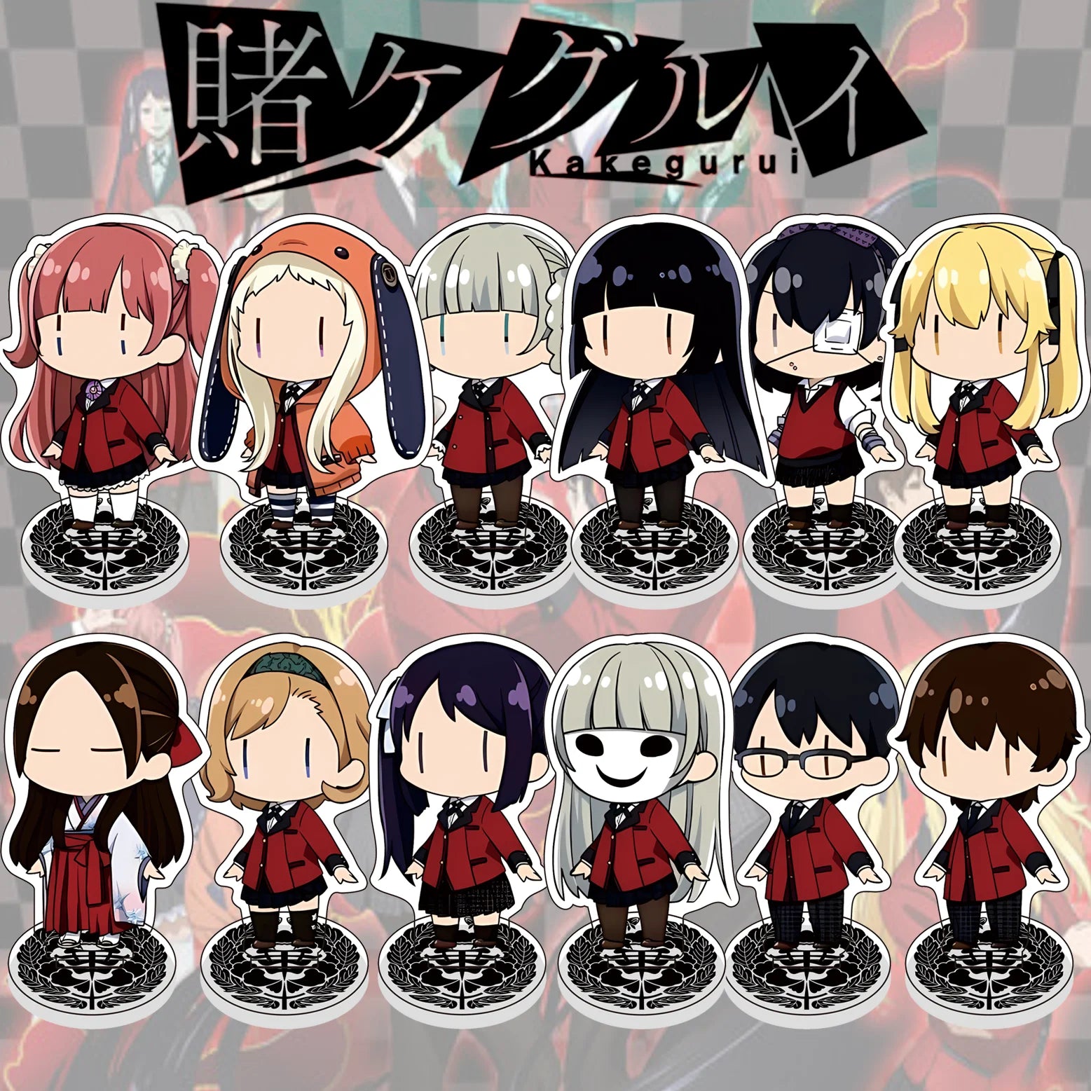 Anime Kakegurui 10cm Chibi Acrylic Stand - Cute Anime Character Figure, Collectible Display, Desk Decor, Perfect Gift for fans