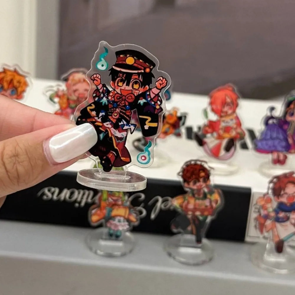Toilet-bound Hanako-kun Acrylic Stand Figure Minamoto Kou Hanako Anime Peripherals Cute 5CM Mini Desktop Ornament A Set 9 Pieces