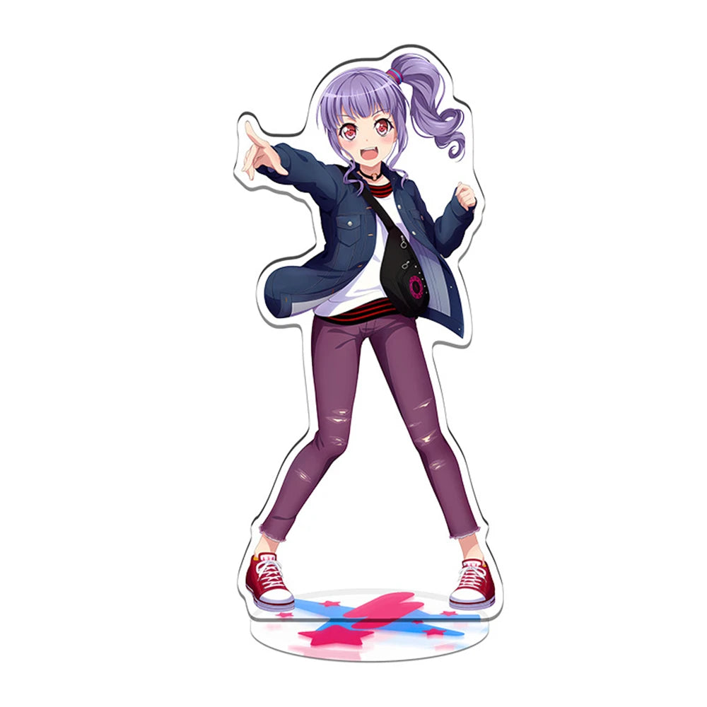 Charm Anime Fan Gift HD Character Acrylic Stand BanG Dream Game Poppin'Party Hanazono Tae Kokoro Tsurumaki Yukina Minato Roselia