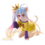 NO GAME NO LIFE 13cm White Action Figure Cat Ear T-shirt Ver. Figurine Collection Model Toy Kawaii Doll Desktop Decoration Gift