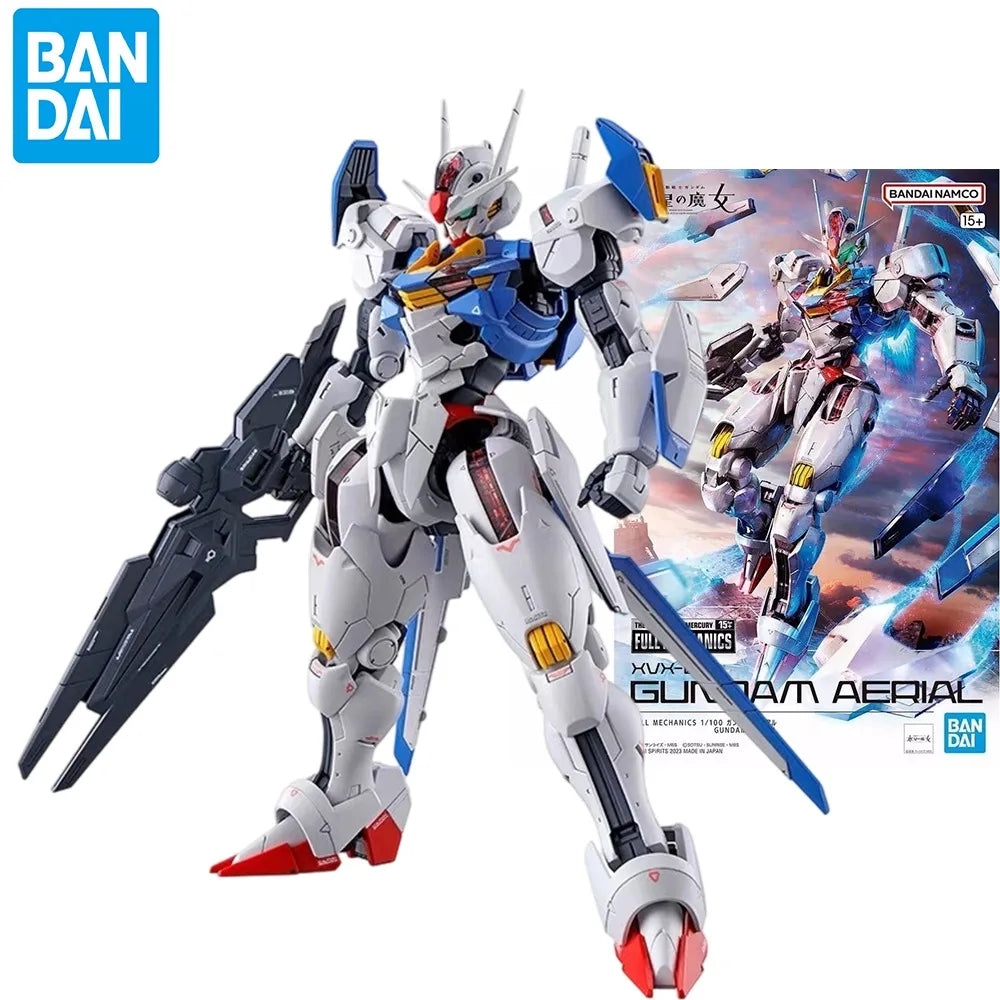Bandai Original 1/100 FULL MECHANICS FM The Witch from Mercury AERIAL GUNDAM Anime Action Figure Assembly Model Kit Toy Gifts
