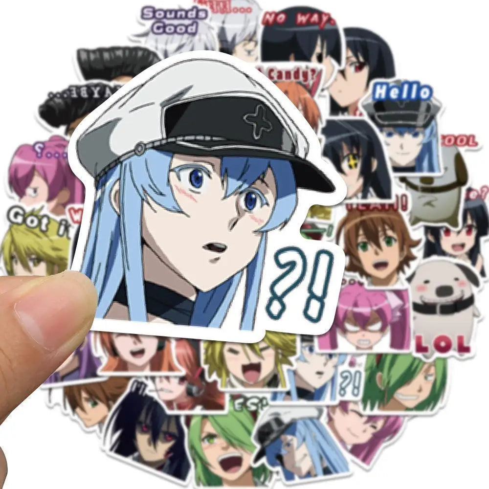 40pcs Akame Ga Kill Graffiti Sticker Cartoon stickers Waterproof Suitcase Phone Case Waterproof Stickers