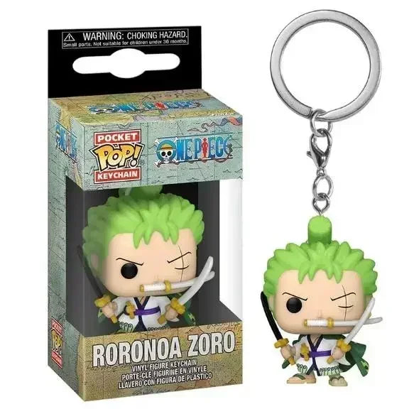 Funko POP Pocket Keychain One Piece Roronoa Zoro Yamato Chopper Vinyl Dolls Action Figure Model Toys Birthday Carvinal Gifts