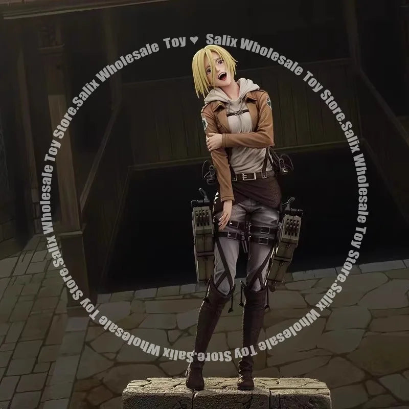 New 28cm Attack on Titan Anime Figures Annie Leonhart Figures PVC Statue Collection Model Room Decoration Birthday Gift Toys