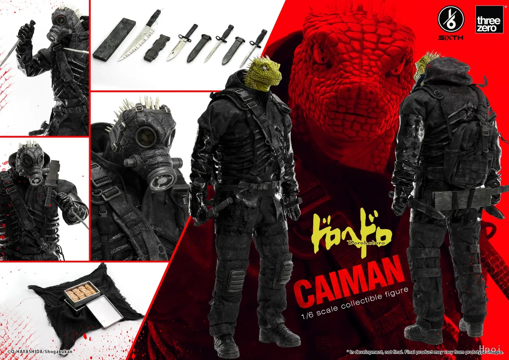 【Original】Threezero Dorohedoro CAIMAN 1/6 Scale Action Figure Model Toy