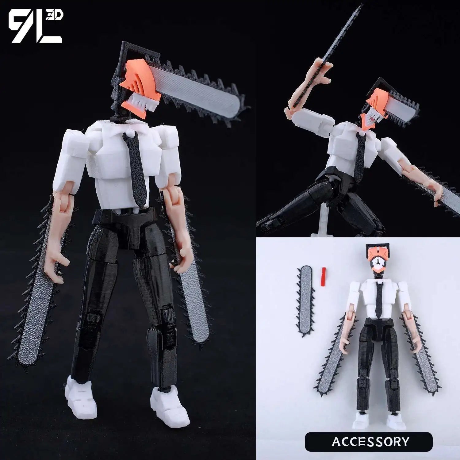 9L3D Printed Lucky Dummy 13 One-Punch Man 3D Action Figure, Multi-Jointed Poseable Anime Model, Collectible Gift for Fans