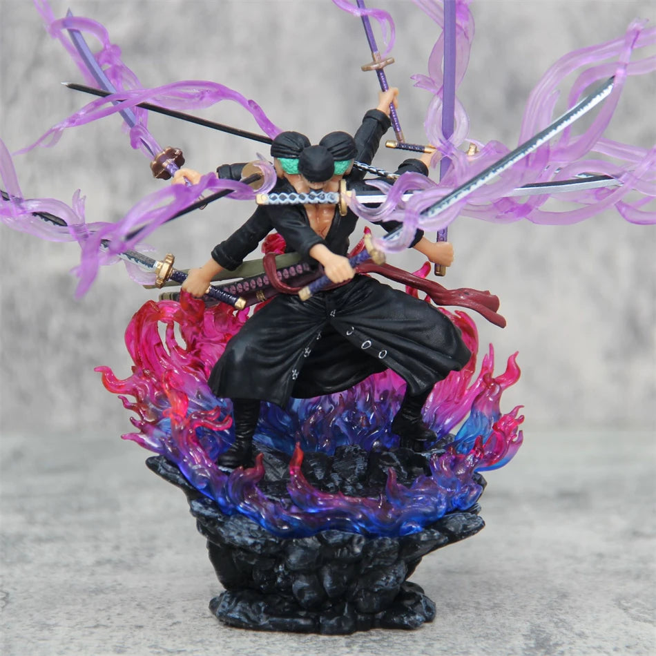 One Piece 14cm Zoro Action Figure Anime Figure Asura Roronoa Zoro Statue Action Figure Collection Model Kid Toy for Xmas Gifts