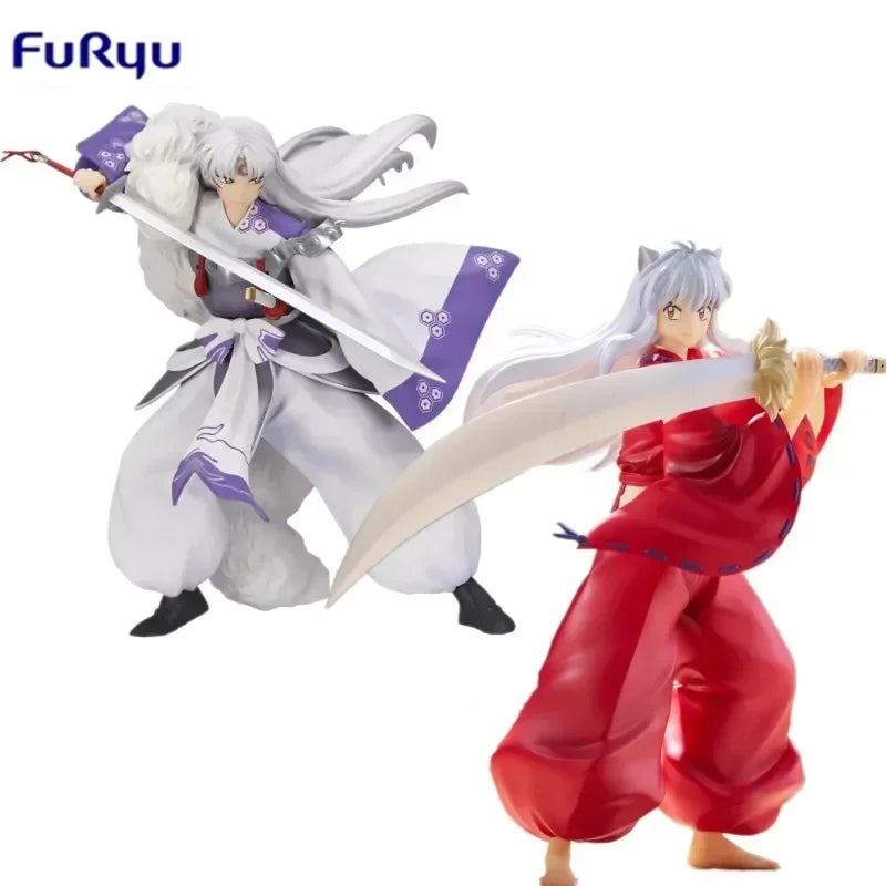 In stock Original FuRyu Trio-Try-iT Inuyasha Sesshoumaru TTT Anime Action Figure Toys 18cm PVC Model Collector Birthday Gift