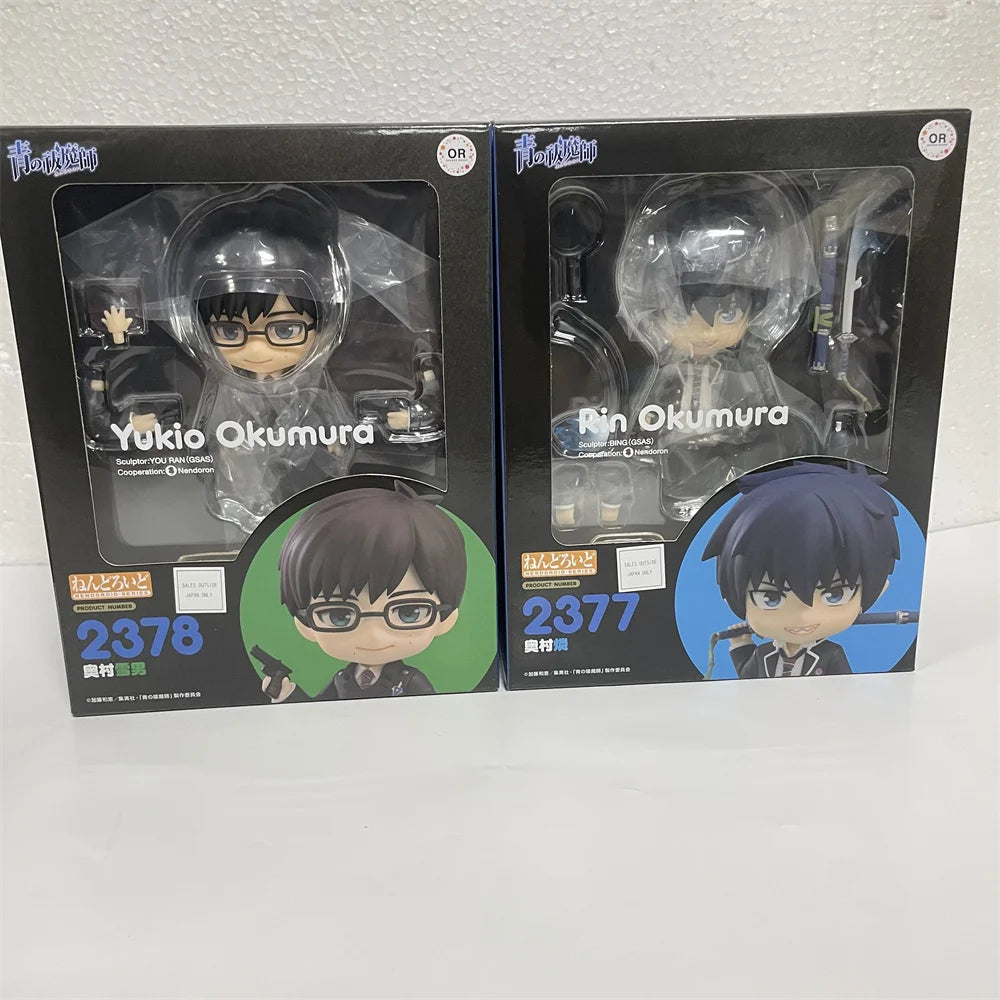 In Stock Original Anime Ao no Exorcist Okumura Rin 2377 Okumura Yukio 2378 Toys PVC Action Figure Collector Model