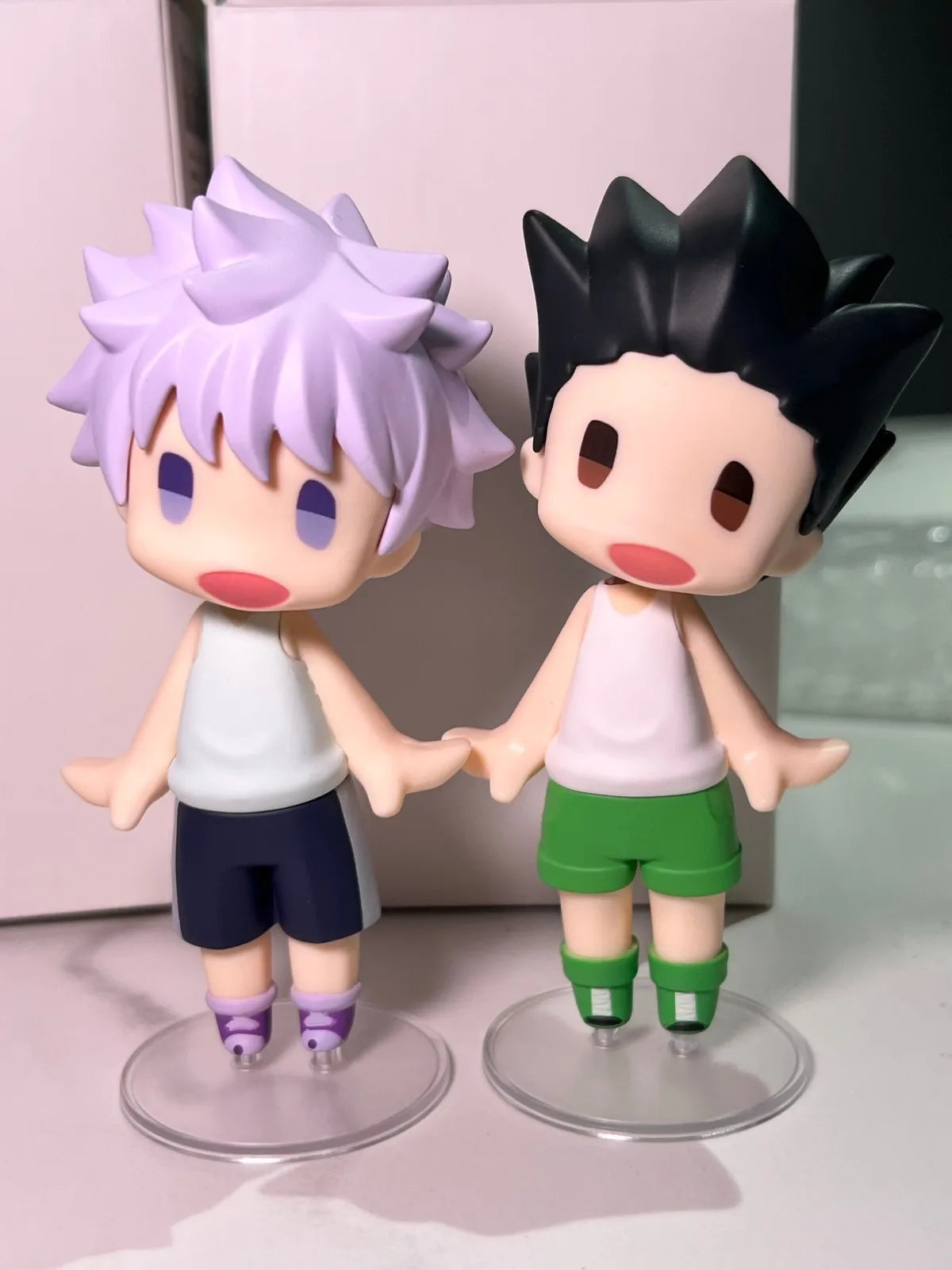 10CM Anime Hunter × Hunter Gon Freecss Figure Killua Zoldyck Standing Model Toy Doll Aciton Figure PVC Desktop Ornament Gift