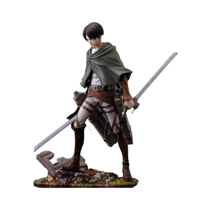Attack On Titan Captain Levi 1/8 Scale Scene Figure Anime Collectible Model Desktop Ornament& Gift For Boys