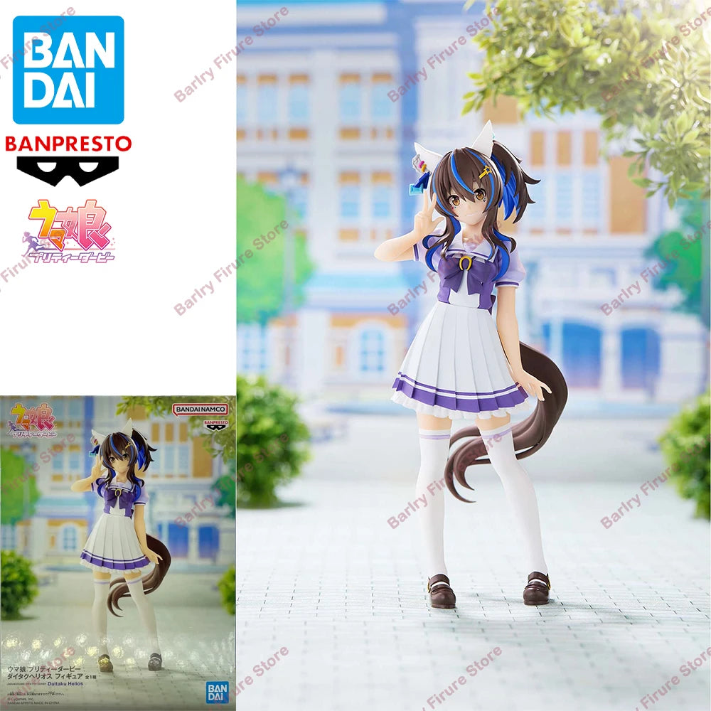 Original Genuine BANDAI BANPRESTO Uma Musume Pretty Derby Daitaku Helios Anime Figure Boxed Premium Table Ornament Model Toys