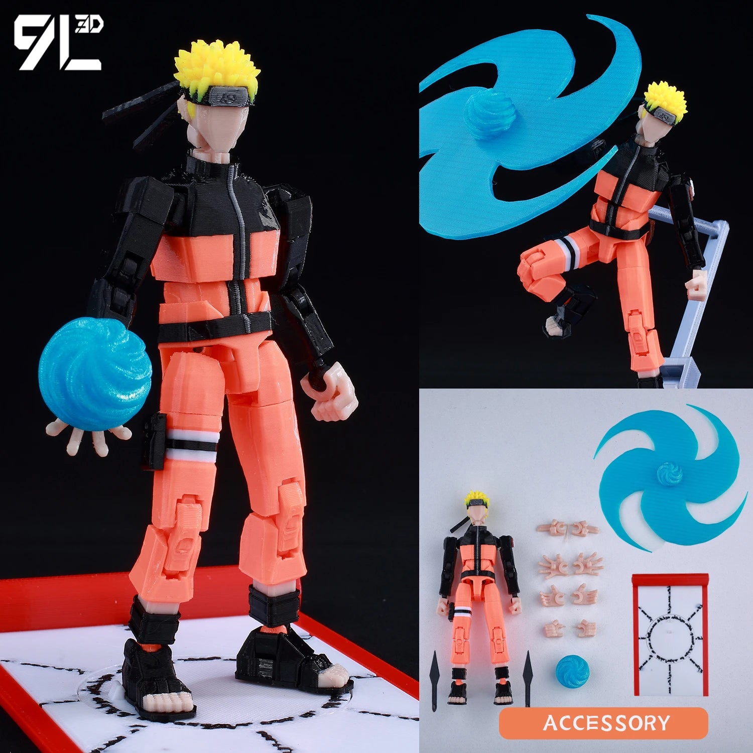 9L3D Printed Jujutsu Kaisen Mahoraga Figure Dummy13 Lucky13 Multi-Jointed Poseable Anime Model Collectible Toy Gift