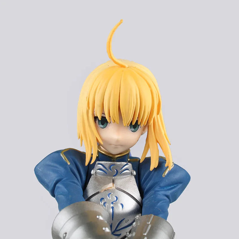 Anime Figure Fate/stay night Sober Knight Holding Sword Standing Position Cloak Model PVC Collection Gift Toy Sculpture 23CM
