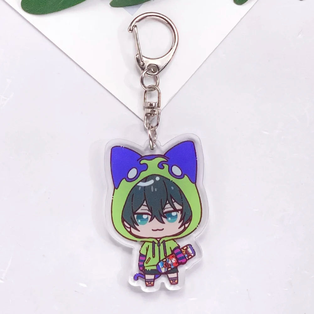 Anime Characters SK8 Infinity Acrylic Car Keychain Accessories Creative Kawaii Bag Charm Backpack Pendant Keyring Gifts For Fans