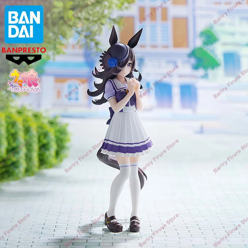 Original Genuine BANDAI BANPRESTO Uma Musume Pretty Derby Rice Shower Anime Figure Boxed Premium Table Ornament Model Toys Gifts