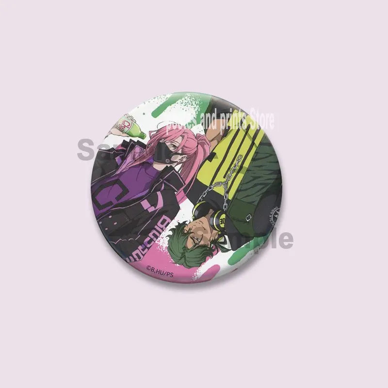 Cartoon Figure Miya Chinen Reki Kyan Button Pins Anime SK8 The Infinity Round Brooch Bag Clothes Accessories Jewelry Badge Gifts