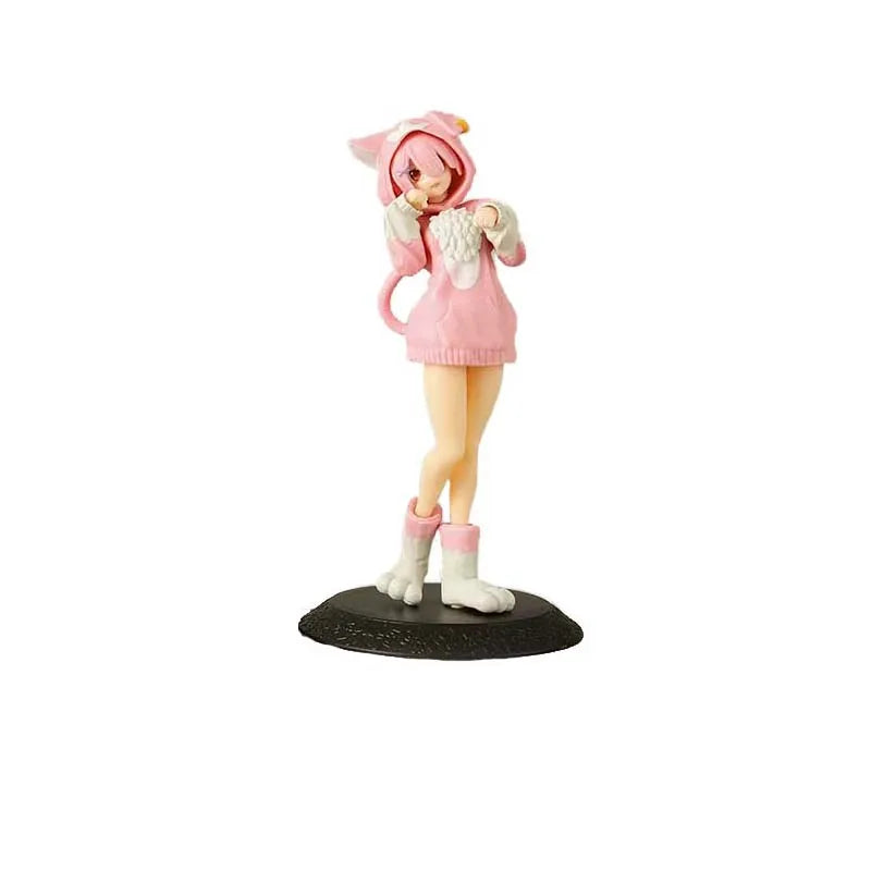 14CM Anime Re:Zero kara Hajimeru Isekai Seikatsu Rem Figure Model Ram Puck Starting Dresses PVC Emilia Collection Gift Toy