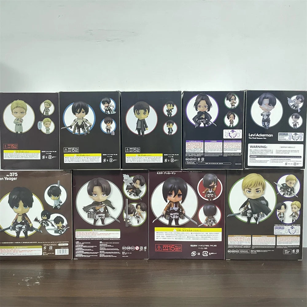 Anime Figures Attack on Titans Mikasa 365 Eren Levi Ackerman Erwin Smith Hange Zoe Reiner Braun Action Figurine PVC Toys Model