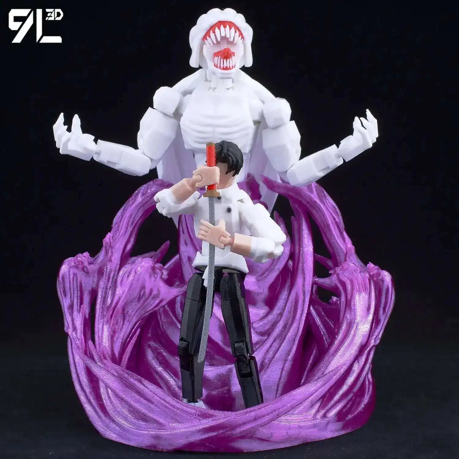 9L3D Printed Dummy13 T13 In Stock Ready to Ship Jujutsu Kaisen Grey Robe Sukuna Figure Anime Articulated Model Stress-Relief Toy