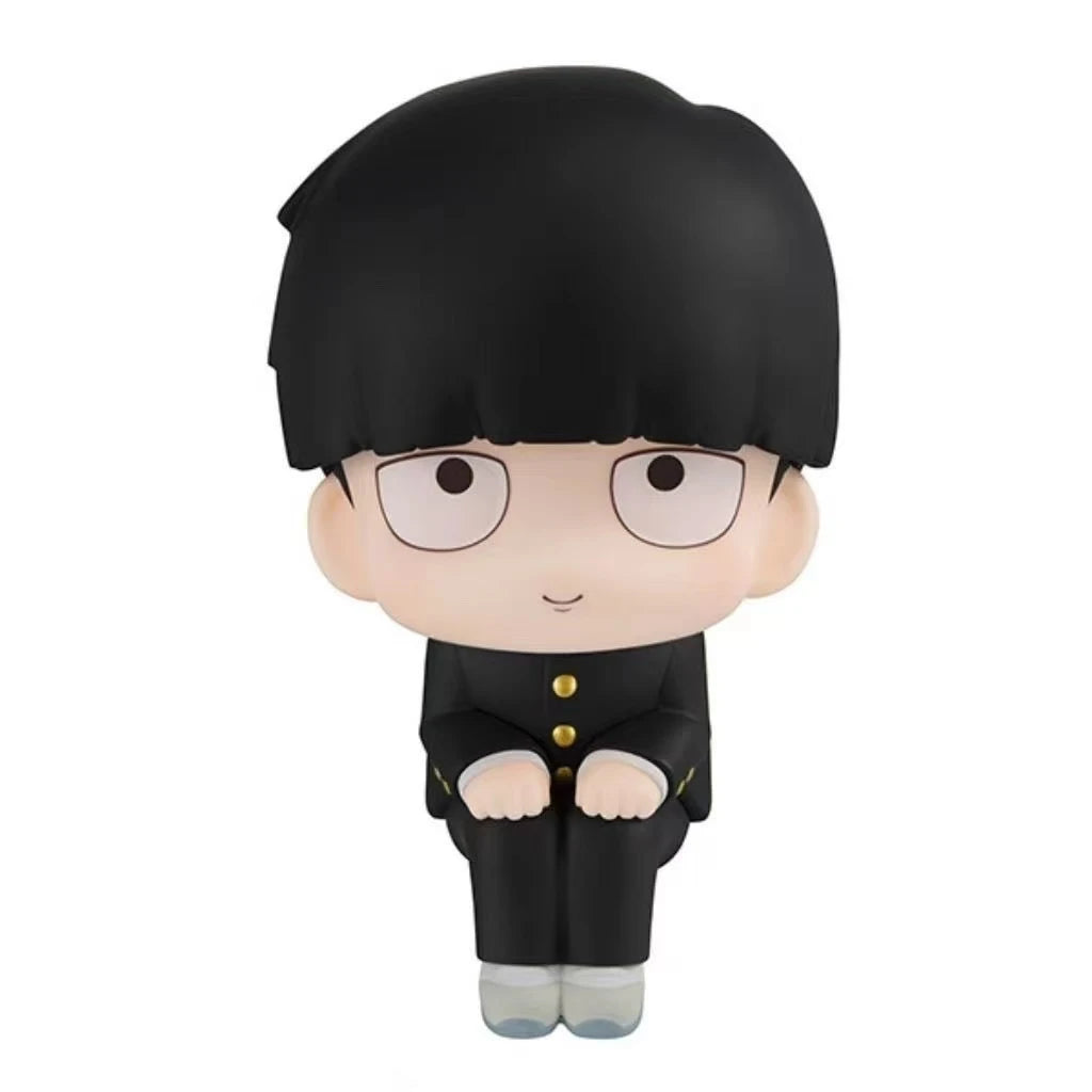9cm Anime Mob Psycho 100 Figures Gk Reigen Arataka Q Edition Kawaii Sitting Palm Model Doll Ornaments Collectible Toys Gift