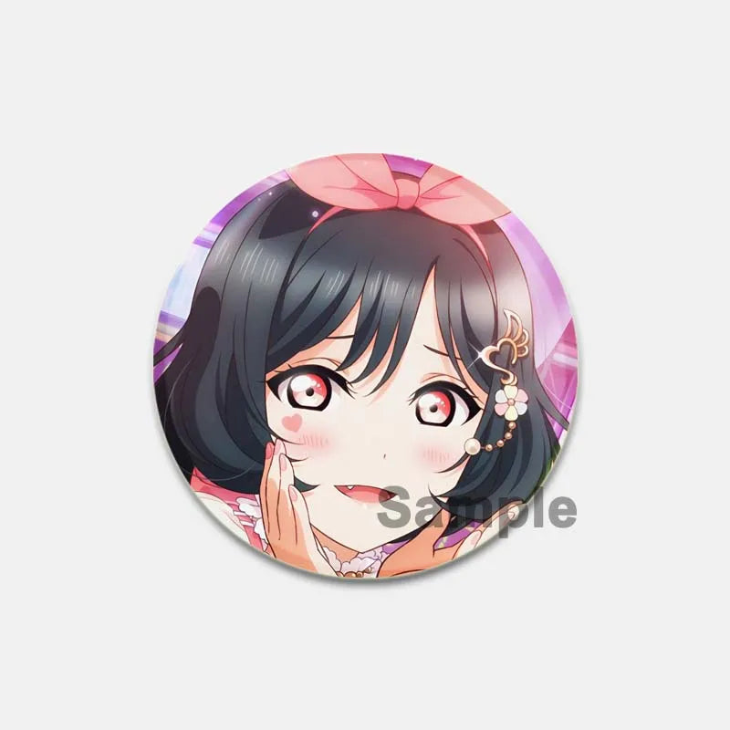 Anime Love Live! Brooch for Backpack Cartoon Figure Honoka Kousaka/Maki Nishikino Lapel Pins Badge Accessorie Clothes Decoration