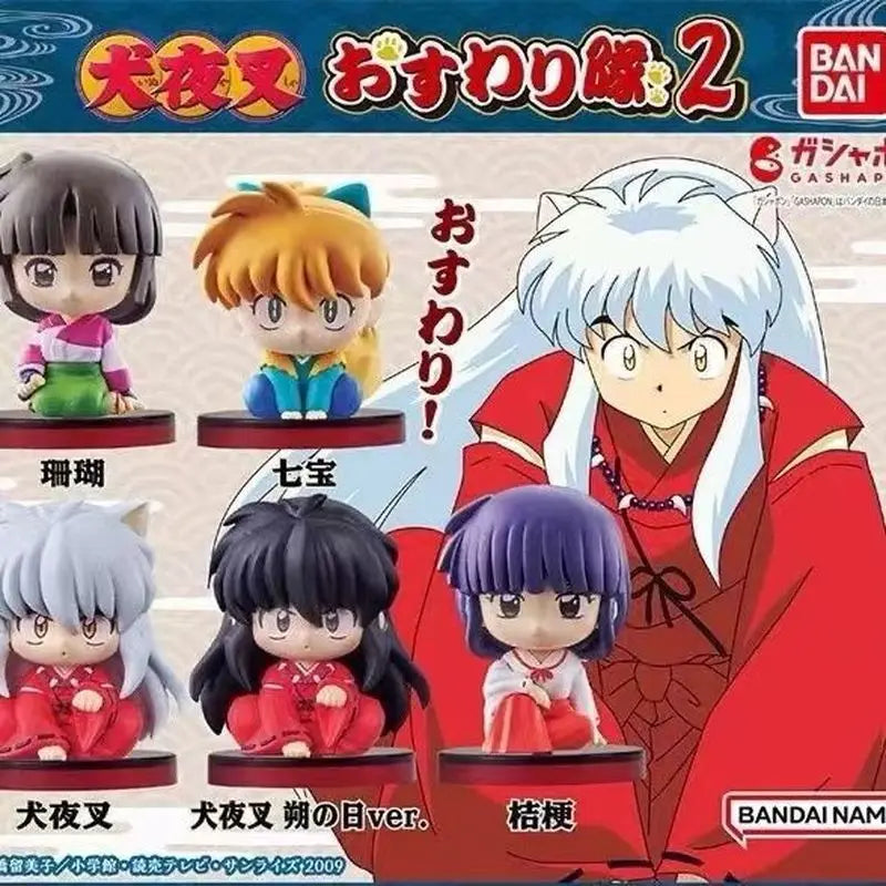 Q version Cute Inuyasha figure decoration blind box Sesshomaru Kagome model new sitting figure Gifts suitable for all ages