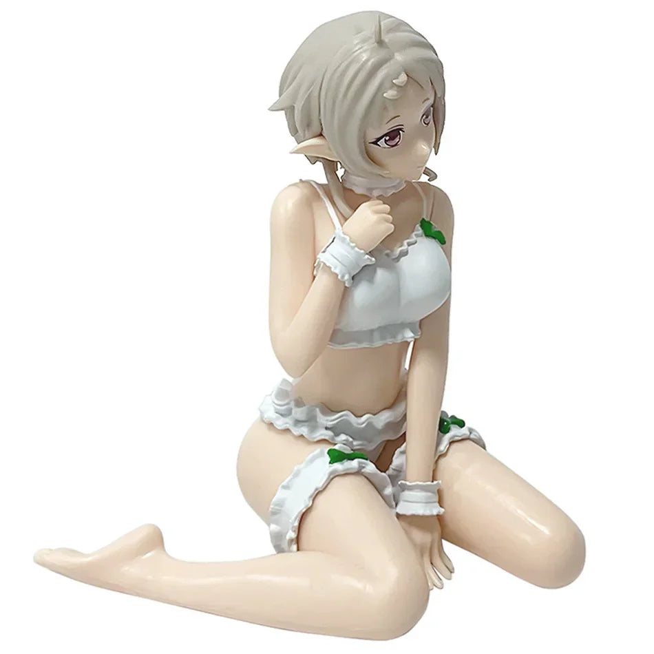 12cm Jobless Reincarnation Anime Silfie Figure Mushoku Tensei Action Figural Swimsuit Cute Kneeling Girls Pvc Model Toys Gifts