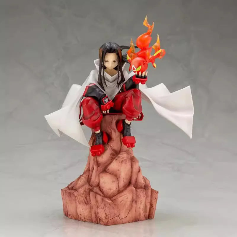 20cm New SHAMAN KING Anime Figure Asakura Hao Peripheral PVC Model Scene Statue Desktop Decorate Ornaments Kids Gifts Toys