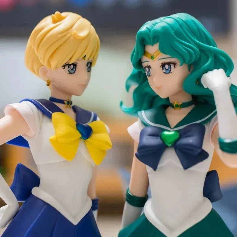 Cute Sailor Moon Anime Figure Kawaii Sailor Saturn Mars Mercury Jupiter Venus Action Figurine Collectible Kids Toys Model Gifts