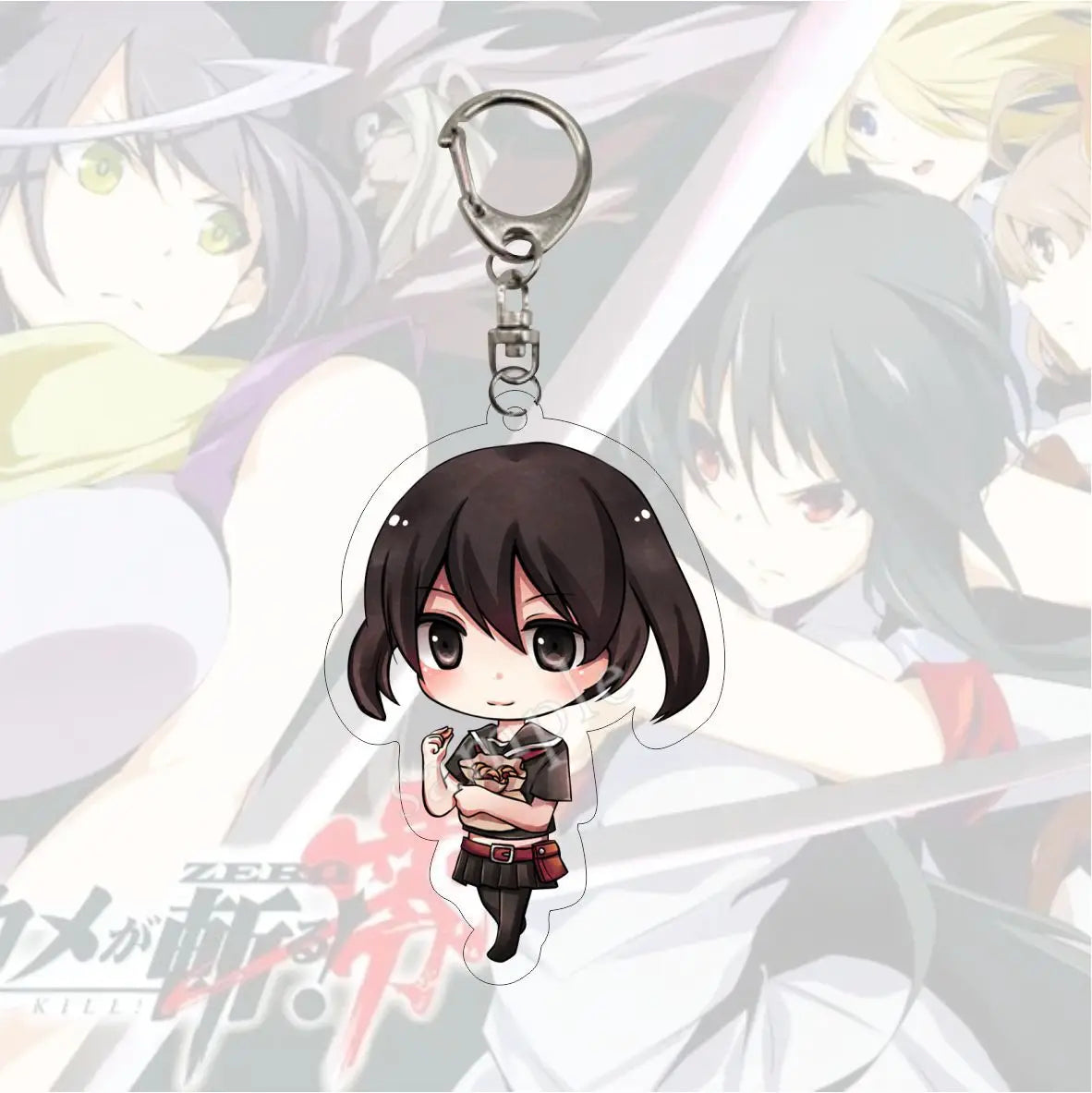 Hot Anime Akame Ga Kill! Keyrings Acrylic Figure Tatsumi Akame Esdeath Keychains Kawaii Bags Key Chain Pendant Gift For Friend