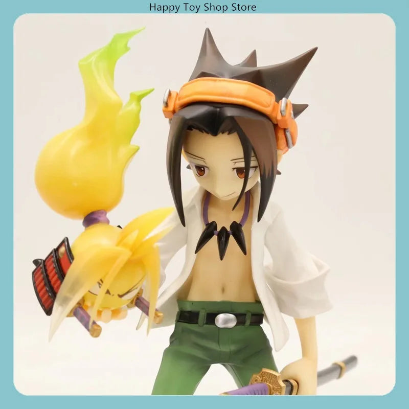 18-20cm Shaman King Hao Asakura & Yoh Asakura Anime Figure Model Statue Collection Desktop Decoration Gift