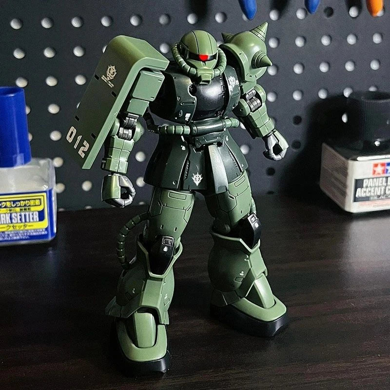 GUNDAM Animation Game Peripheral Toys HG 1/144 ZAKU BLACK TRI-STARS Assembly Movable Anime Action Model Figures Collection