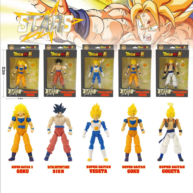 Dragon Ball SHF Goku Vegeta Action Figure Super Saiyan Gogeta Dbz Figurine PVC Collection Model Toys for Kids Gifts